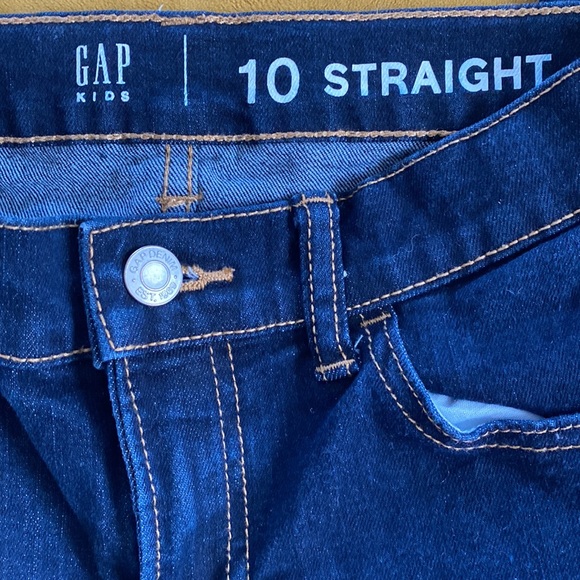 NWOT Boys Gap jeans, dark wash, size 10 straight - Picture 3 of 7